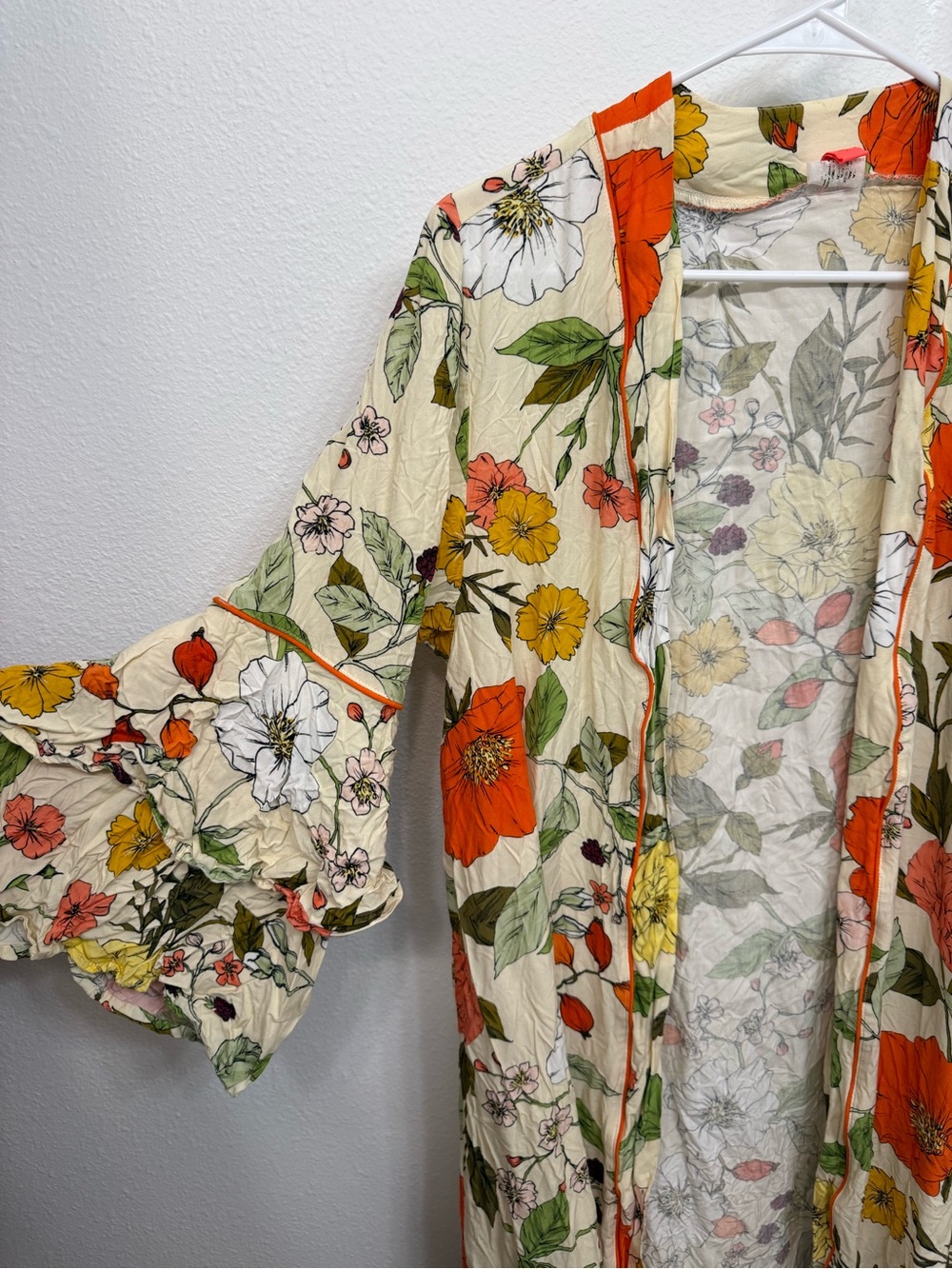 Anthropologie Maaji Ruffled Botanical Robe | - Picture 7 of 9